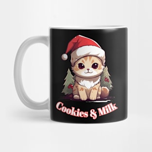 Cookies & Milk - Christmas Cat - Winter Holiday Mug